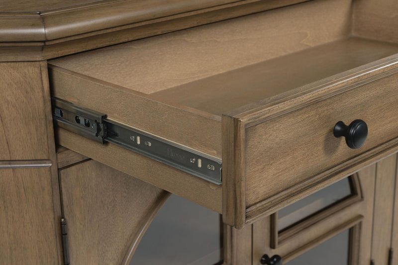 Signature Design by Ashley Barlomore brown accent cabinet with sleek wood finish and modern design, perfect for stylish home storage.