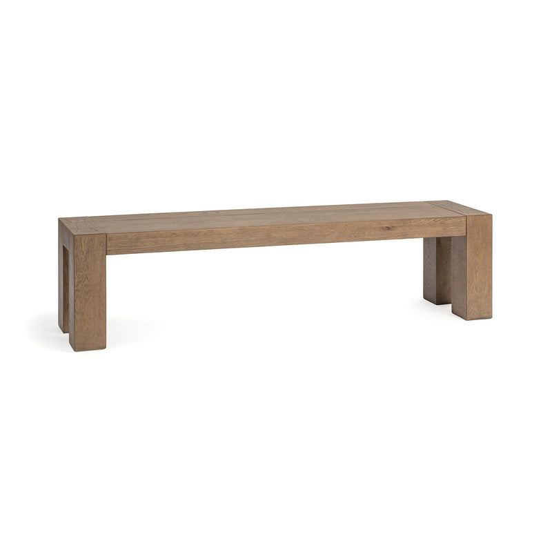 Classic Home Bristol dining bench with wooden legs and upholstered seat, perfect for kitchen or dining room seating.
