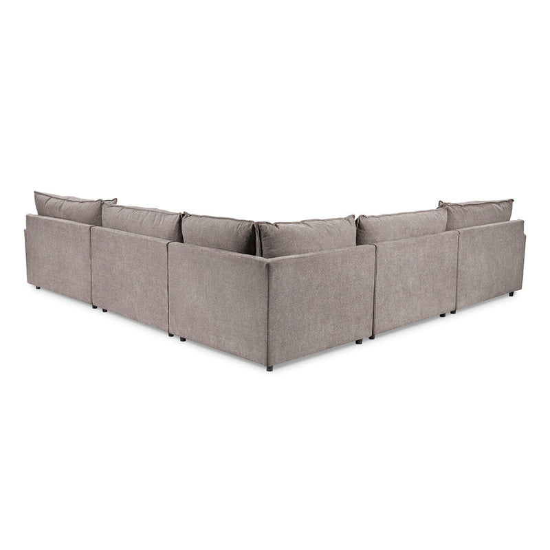 Caplan - 6 Piece Modular Sectional With Ottoman - R&R Furniture Gallery (Fountain Valley, CA)