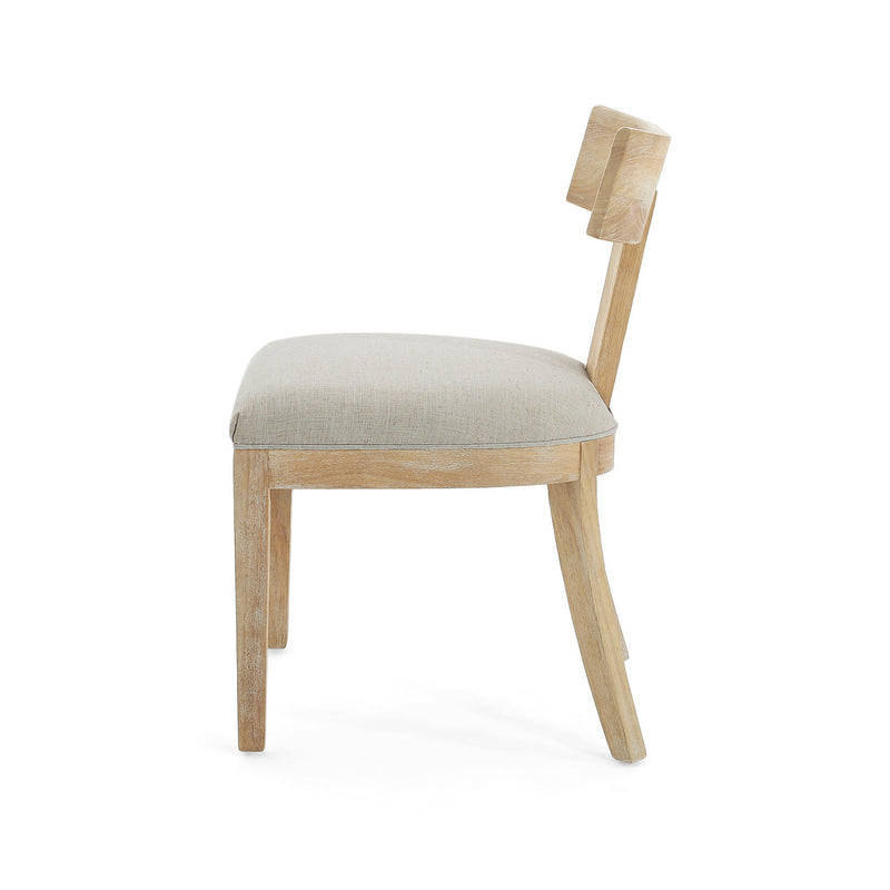 Contemporary Fabric Upholstered Side Dining Chairs Set With Curved Back - R&R Furniture Gallery (Fountain Valley, CA)