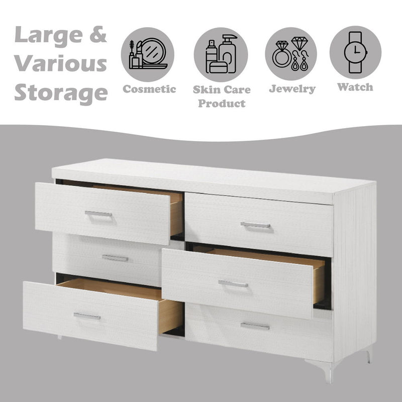 Casilda - Dresser - White - R&R Furniture Gallery (Fountain Valley, CA)