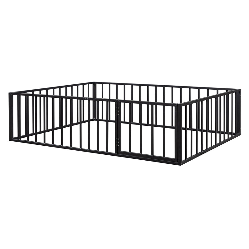 Metal Floor Bed Frame With Fence And Door - R&R Furniture Gallery (Fountain Valley, CA)
