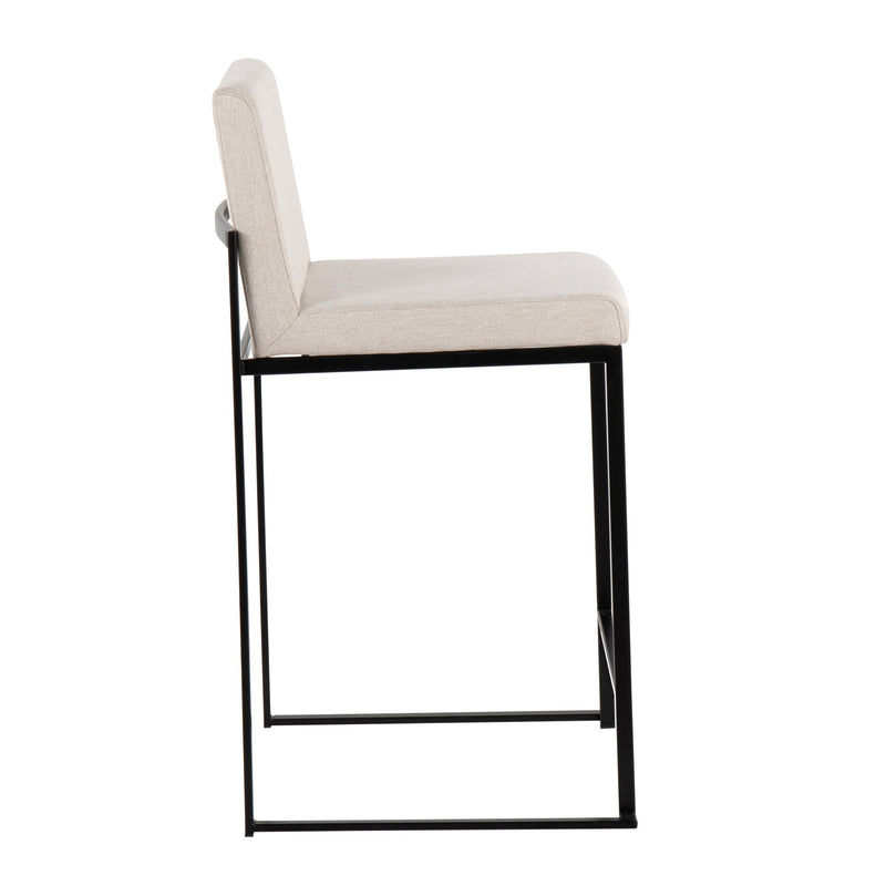 Lumi Source Fuji modern high back counter stool set with sleek contemporary design and stylish upholstery.