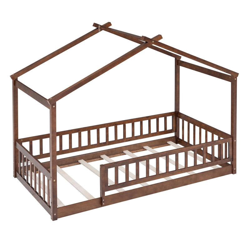 Bed House Bed Frame With Fence - R&R Furniture Gallery (Fountain Valley, CA)
