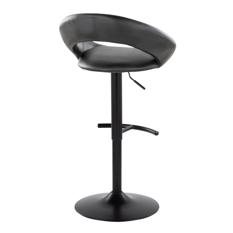 Set of two Lumi Source Posh contemporary adjustable barstools with swivel, rounded T footrest, and sleek modern design.