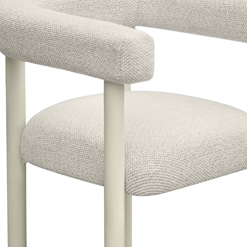 Jackie - Outdoor Textured Dining Chair - Cream - R&R Furniture Gallery (Fountain Valley, CA)