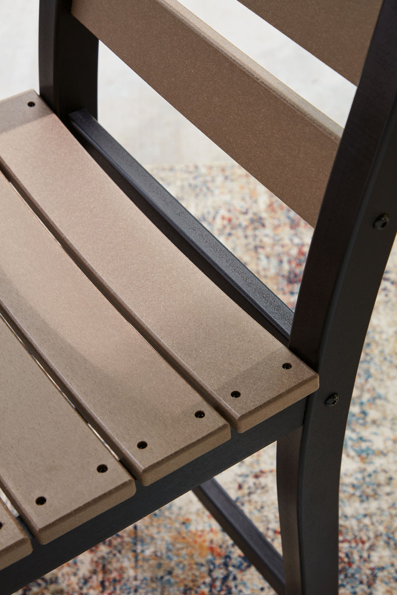 Shoreline Beach - Outdoor Counter Table And 2 Barstools (Set of 3) - Black / Beige - R&R Furniture Gallery (Fountain Valley, CA)