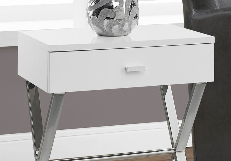 Accent Side X Table, Storage Drawer, Contemporary & Modern - R&R Furniture Gallery (Fountain Valley, CA)