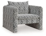 Kenbell - Accent Chair - Black / White - R&R Furniture Gallery (Fountain Valley, CA)