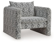 Kenbell - Accent Chair - Black / White - R&R Furniture Gallery (Fountain Valley, CA)