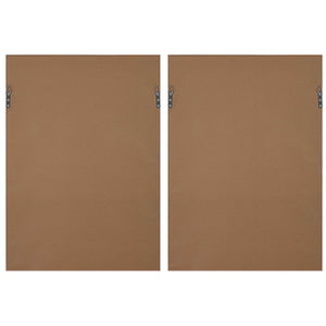 Plunging Pastels - Framed Prints (Set of 2) - Black / Brown / Gray