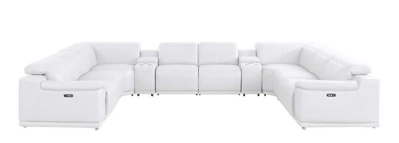 2679 - 10-Piece U-Shaped Power Reclining Sectional In Genuine Leather (4 Recliners)