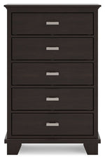 Covetown - Five Drawer Chest - Dark Brown - R&R Furniture Gallery (Fountain Valley, CA)