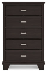 Covetown - Five Drawer Chest - Dark Brown - R&R Furniture Gallery (Fountain Valley, CA)