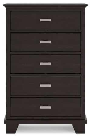 Covetown - Five Drawer Chest - Dark Brown - R&R Furniture Gallery (Fountain Valley, CA)