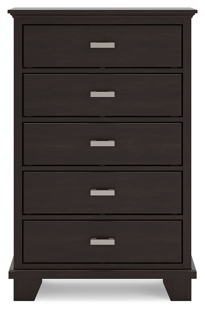 Covetown - Five Drawer Chest - Dark Brown - R&R Furniture Gallery (Fountain Valley, CA)