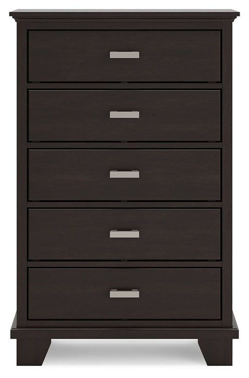 Covetown - Five Drawer Chest - Dark Brown - R&R Furniture Gallery (Fountain Valley, CA)
