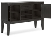 Galliden - Dining Room Server - Black - R&R Furniture Gallery (Fountain Valley, CA)
