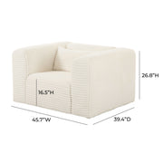 Tarra - Fluffy Oversized Corduroy Armchair - R&R Furniture Gallery (Fountain Valley, CA)
