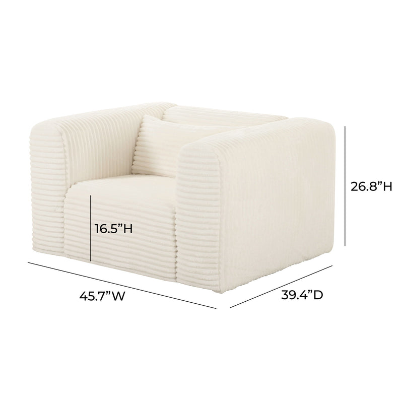 Tarra - Fluffy Oversized Corduroy Armchair - R&R Furniture Gallery (Fountain Valley, CA)