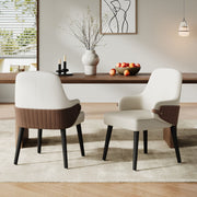 Indoor Dining Chair (Set of 2) - Beige / Brown - R&R Furniture Gallery (Fountain Valley, CA)