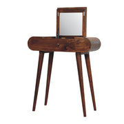 Mini Round Fold Vanity - Chestnut - R&R Furniture Gallery (Fountain Valley, CA)