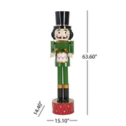 Noble House Christmas nutcracker holiday decor in green and red, featuring a festive holiday-themed nutcracker figure.