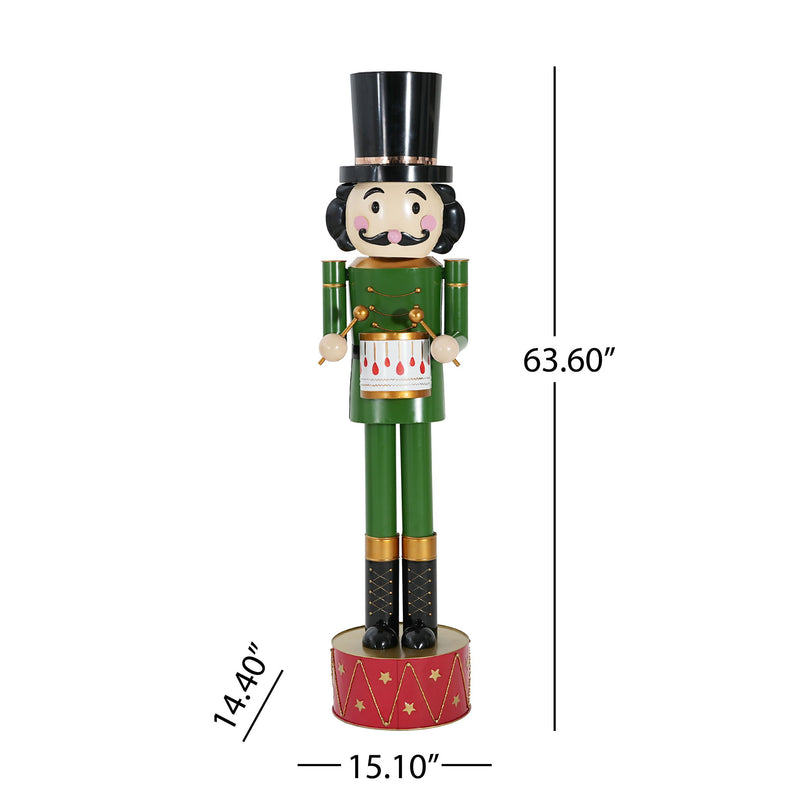 Noble House Christmas nutcracker holiday decor in green and red, featuring a festive holiday-themed nutcracker figure.