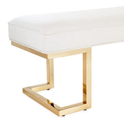 Belmont Place - Bed Bench - White / Gold - R&R Furniture Gallery (Fountain Valley, CA)