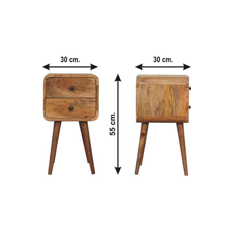 Curved Nightstand, - R&R Furniture Gallery (Fountain Valley, CA)