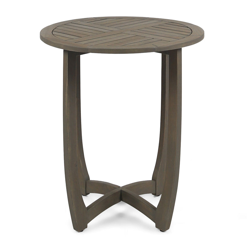 Hermosa - Rustic Circular Bistro Table - Gray - R&R Furniture Gallery (Fountain Valley, CA)