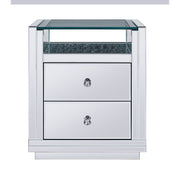 Nysa - 20" X 14" Accent Table - Mirrored & Faux Crystals - R&R Furniture Gallery (Fountain Valley, CA)