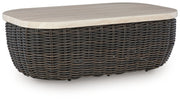 Kimora - Rectangular Cocktail Table - Beige / Dark Brown - R&R Furniture Gallery (Fountain Valley, CA)