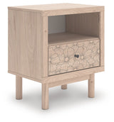 Arloster - One Drawer Night Stand - Tan - R&R Furniture Gallery (Fountain Valley, CA)
