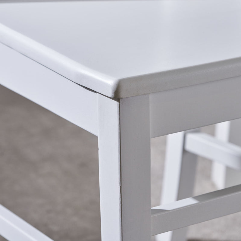 Pair of Noble House Plethora dining chairs with X-shaped backs, set of two, featuring modern wooden design and comfortable seating.