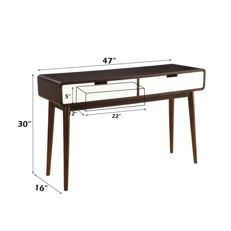 Christa - Sofa Table - White & Espresso - R&R Furniture Gallery (Fountain Valley, CA)