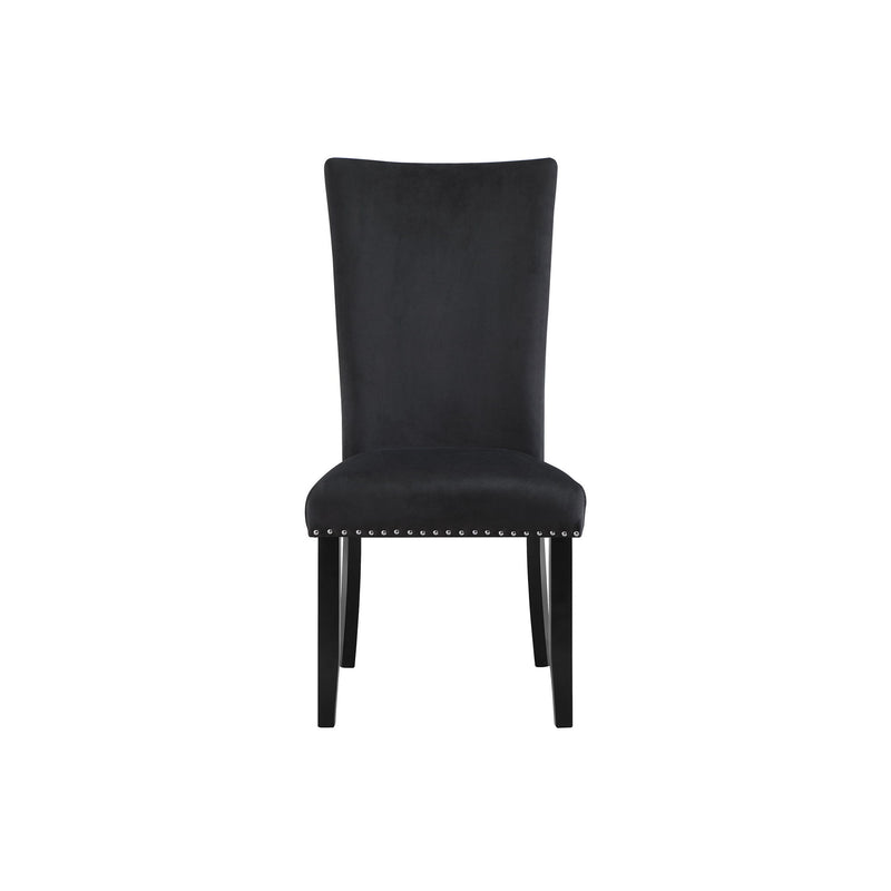Black Jhoanna 5-piece dining table set with matching chairs from Global Furniture USA, ideal for modern dining rooms.