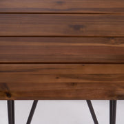 Zion - Outdoor Industrial Iron And Coffee Table - Teak - R&R Furniture Gallery (Fountain Valley, CA)