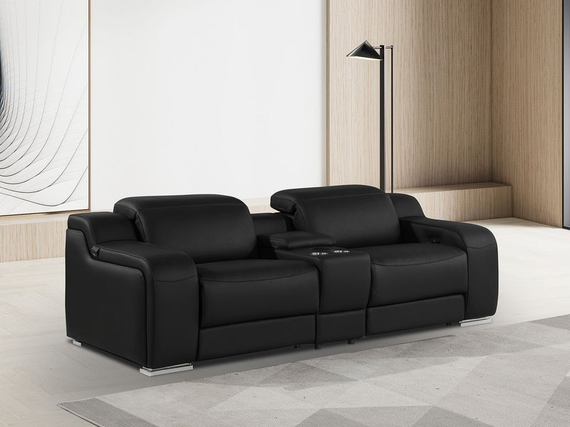 1116 - 3-Piece Modular Power Reclining Console Loveseat In With 2 Power Recliners & Power Headrests - R&R Furniture Gallery (Fountain Valley, CA)