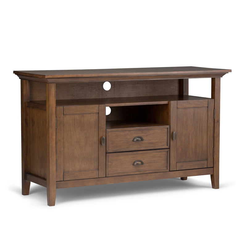Redmond - Tall TV Media Stand - Rustic Natural Aged Brown - R&R Furniture Gallery (Fountain Valley, CA)