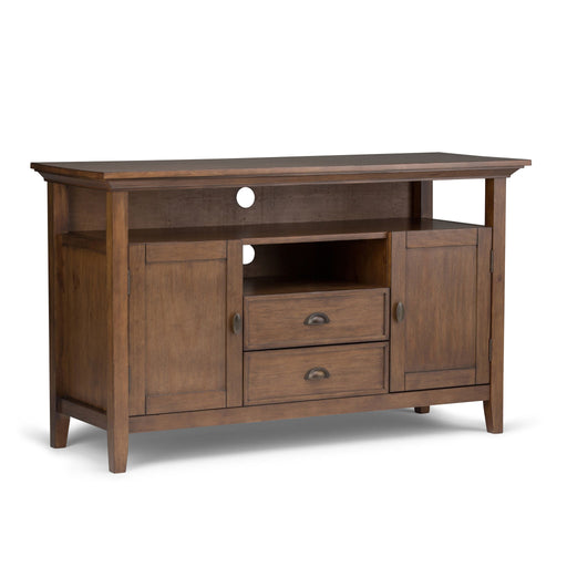 Redmond - Tall TV Media Stand - Rustic Natural Aged Brown - R&R Furniture Gallery (Fountain Valley, CA)