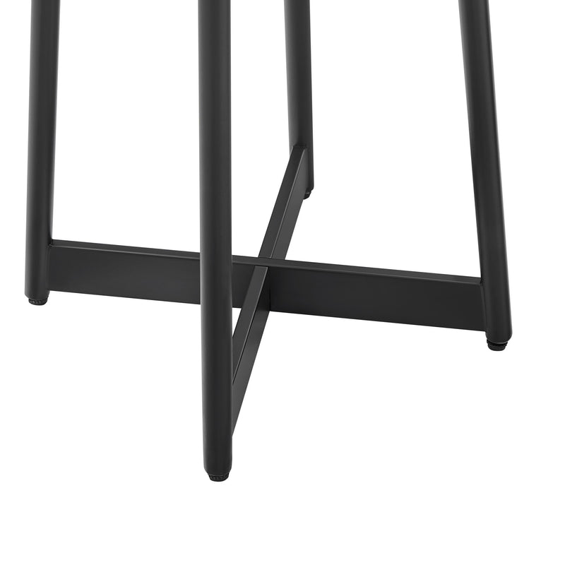 Ranlo - Round Accent Table With Geometric Legs - Black - R&R Furniture Gallery (Fountain Valley, CA)