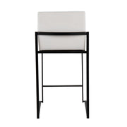 Lumi Source Fuji modern high back counter stool with sleek design and neutral upholstery, part of contemporary stool set collection.