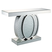Nysa - 47"L Console Table - Mirrored & Faux Crystals - R&R Furniture Gallery (Fountain Valley, CA)