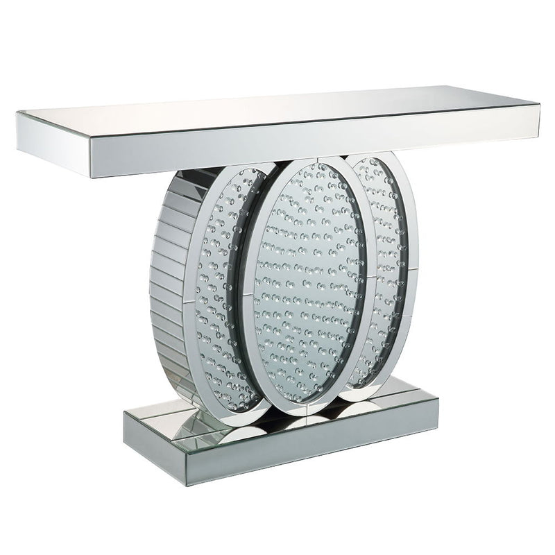 Nysa - 47"L Console Table - Mirrored & Faux Crystals - R&R Furniture Gallery (Fountain Valley, CA)