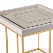 Carmela - Side Table - Shimmer Ivory - R&R Furniture Gallery (Fountain Valley, CA)