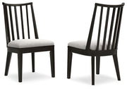 Galliden - Dining Upholstered Side Chair (Set of 2) - Black - R&R Furniture Gallery (Fountain Valley, CA)
