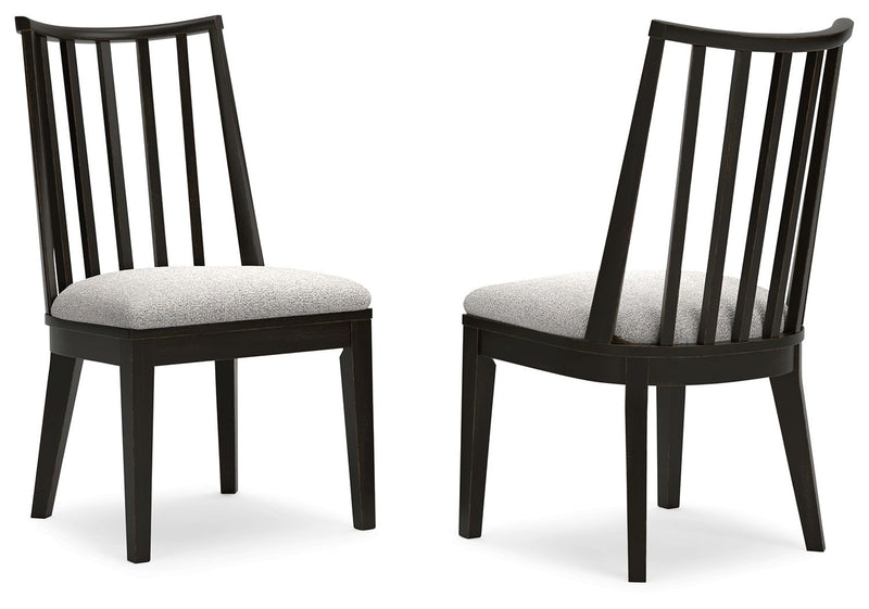 Galliden - Dining Upholstered Side Chair (Set of 2) - Black - R&R Furniture Gallery (Fountain Valley, CA)