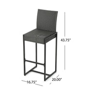 Outdoor Barstool With Hand Crafted Details (Set of 2) - R&R Furniture Gallery (Fountain Valley, CA)