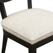 Cosette - Dining Chair - Black / Cream - R&R Furniture Gallery (Fountain Valley, CA)